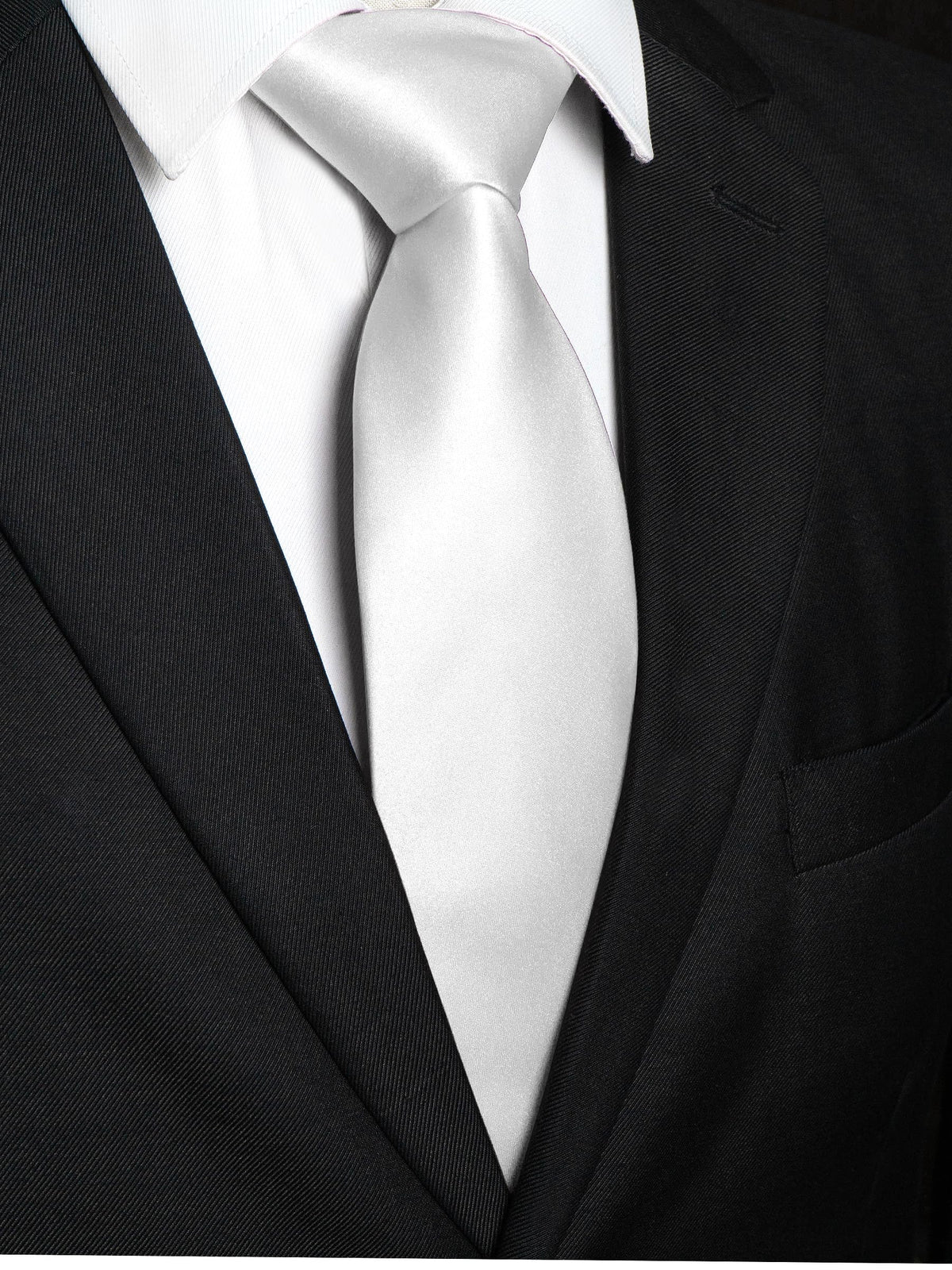 RBOCOTT Solid Color Tie Mens Necktie for Business and Wedding Party