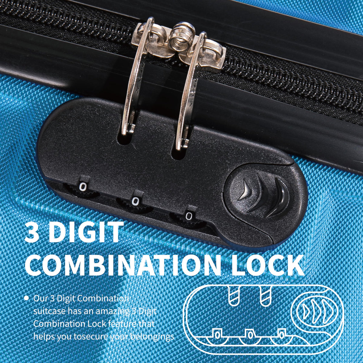 FLYMAX 55x40x20 Ryanair Cabin Bag Hand Luggage Lightweight Suitcase Approved Carry on Luggage Case 2.5KG 40L Royal