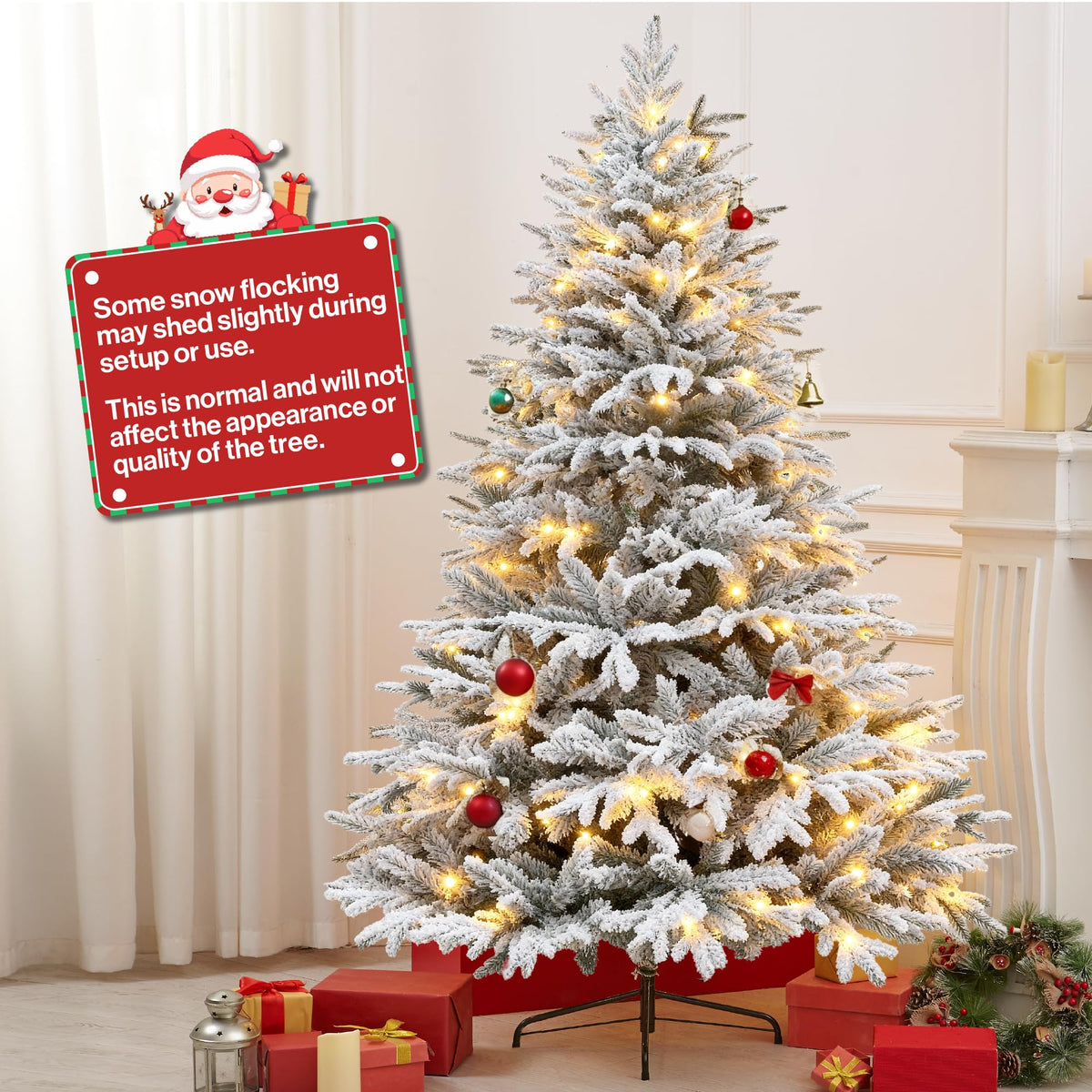 7ft Premium Christmas Tree 1432 Branch Tips Green Xmas Trees Bushy Artificial Christmas Tree Pine Tree with Metal Stand Easy to Assemble Realistic Spruce Branches Christmas Tree for Indoor and Outdoor