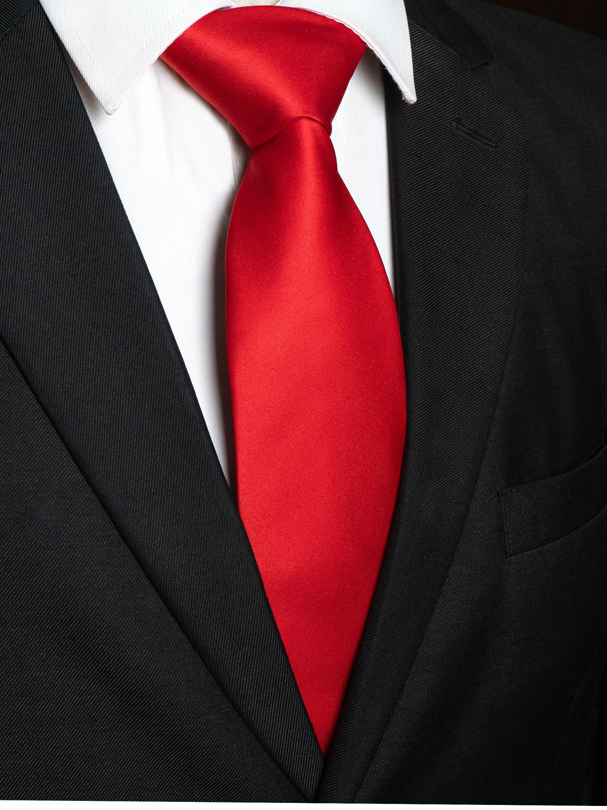 RBOCOTT Solid Color Tie Mens Necktie for Business and Wedding Party