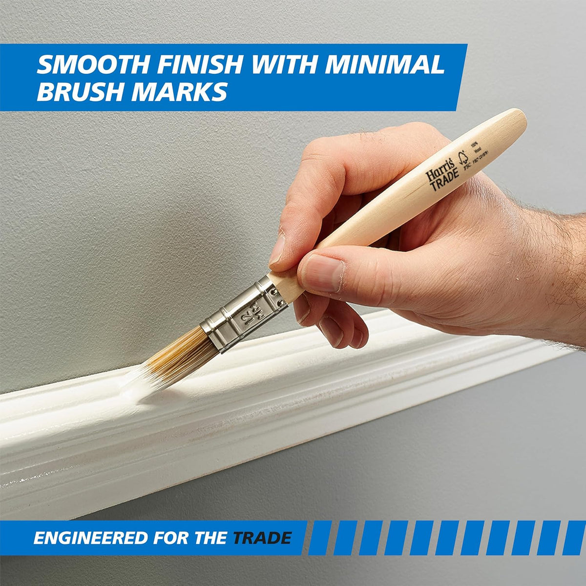 Harris Trade Fine Tip Emulsion & Gloss Paint Brush 0.5"