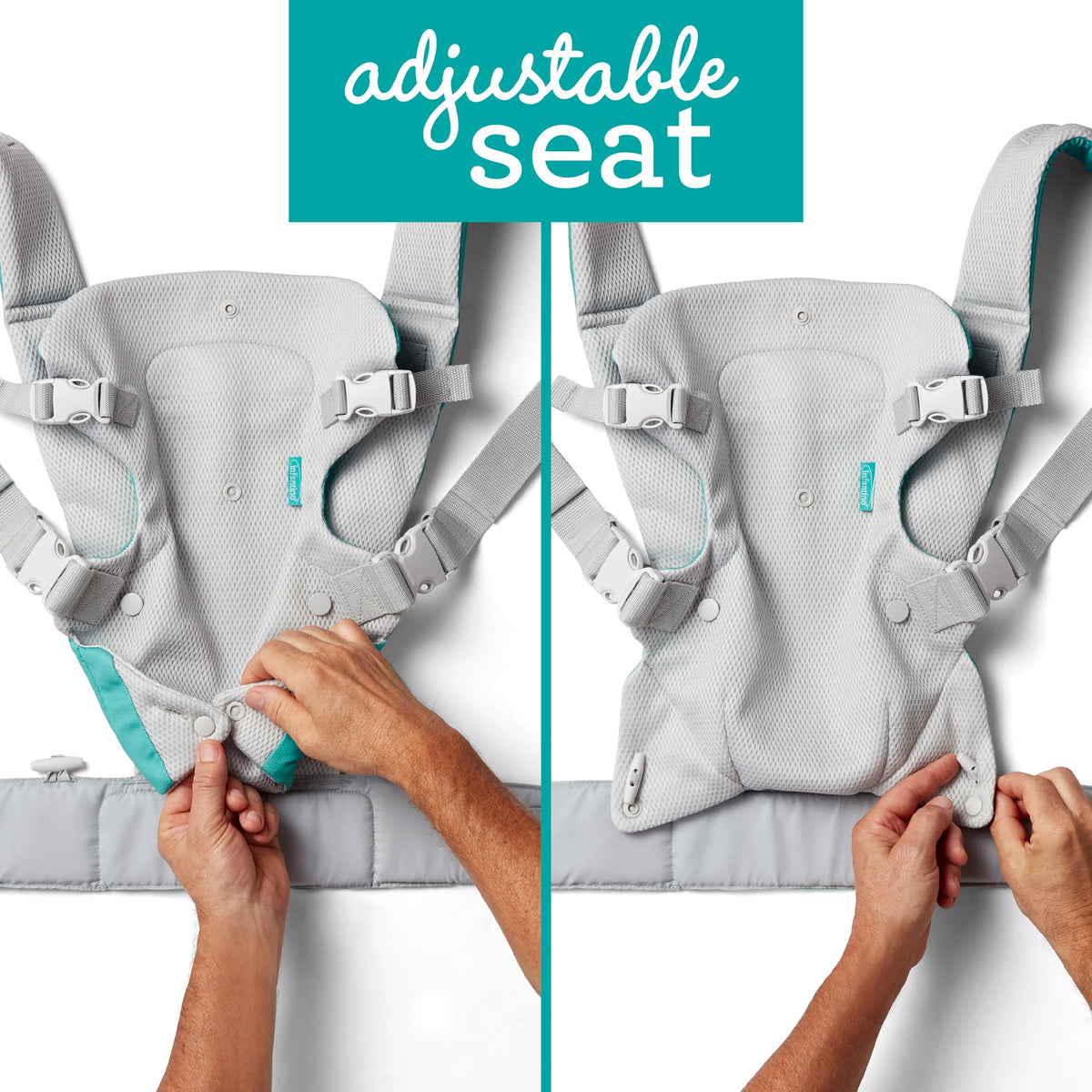 Infantino Flip Advanced 4-in-1 Baby Carrier - Ergonomic, Convertible, Face-in and Face-Out Front and Back Baby Carrier for Newborn to Toddler 3,6-14,5kg, Grey