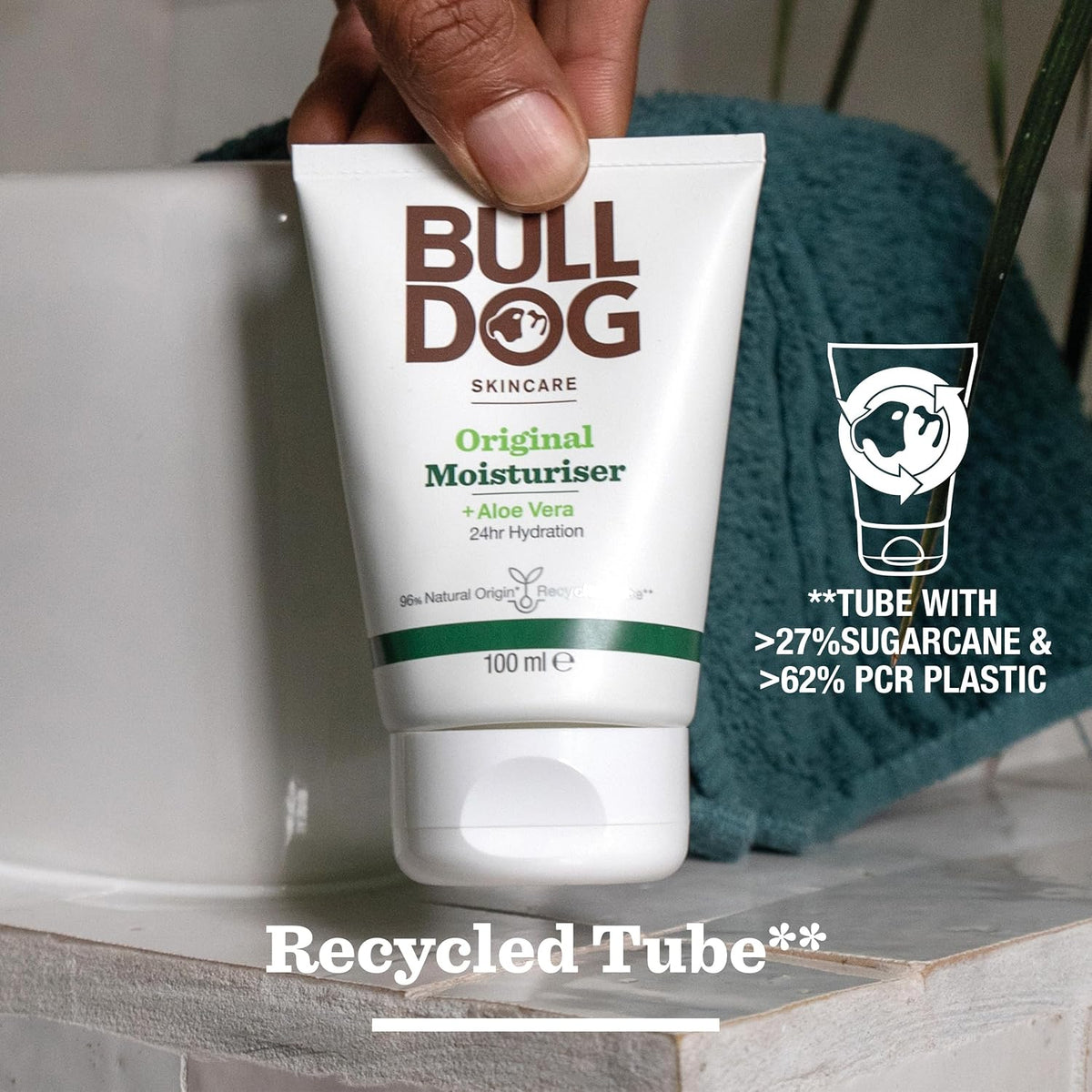 BULLDOG SKINCARE Original Face Moisturiser For Men, With Aloe Vera, 100ml