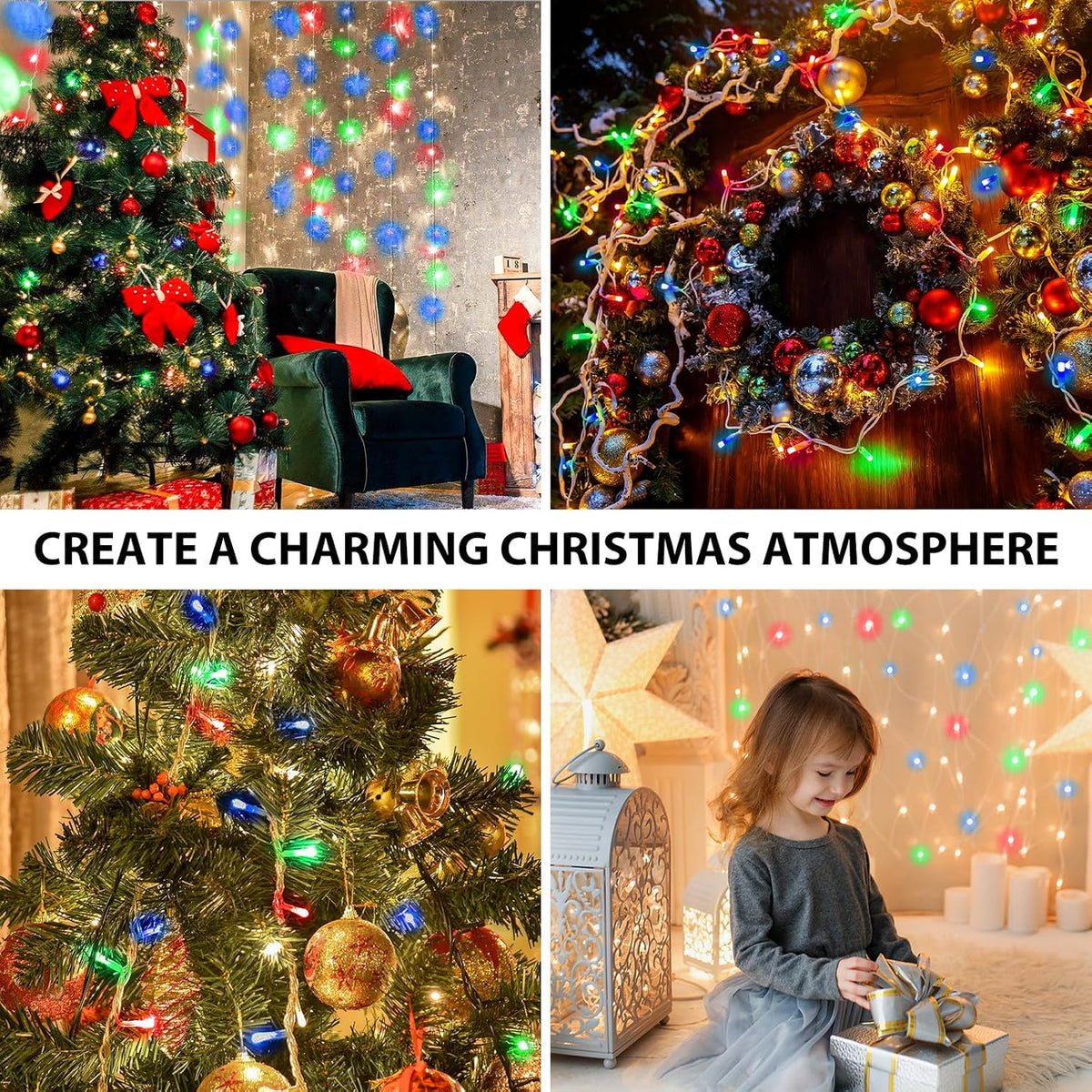 Fairy Lights,5M/50 LED Battery Operated String Lights for Indoor Outdoor Bedroom Lighting, Wedding Decor, Party, Garden, Christmas, Tree Decoration(Warm White, 2-Pack)