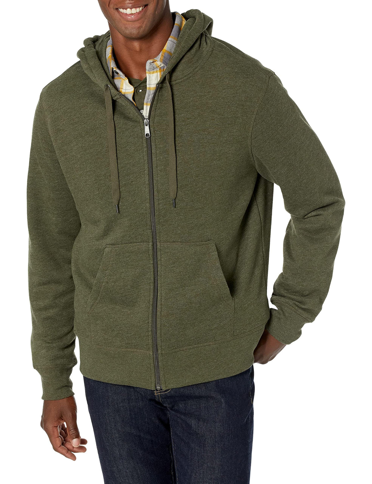 Amazon Essentials Men's Full-Zip Fleece Hoodie Sweatshirt (Available in Big & Tall)