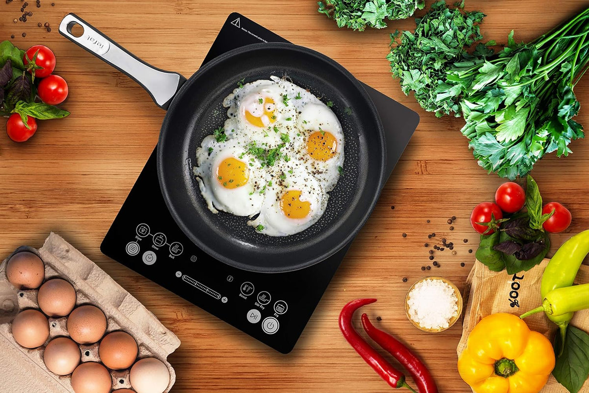 Tefal Slim Portable Induction Hob, 2100W, 6 Functions, Compact, Black