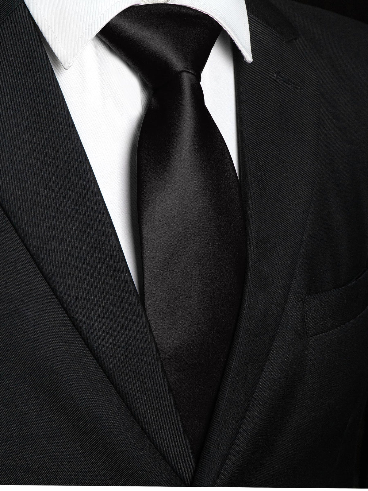 RBOCOTT Solid Color Tie Mens Necktie for Business and Wedding Party