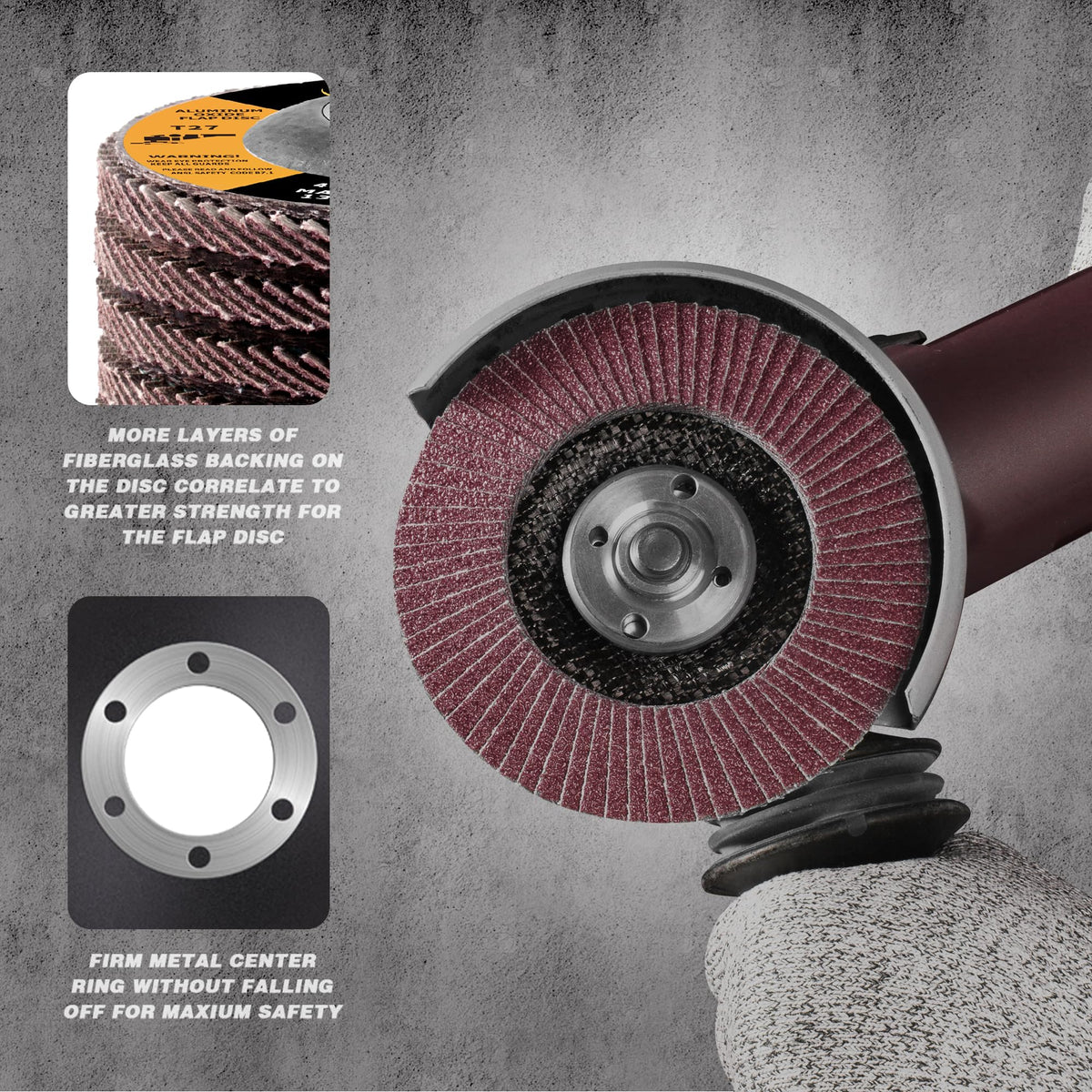 SATC Flap Discs 115mm 10 Pack Grinding Discs 120 Grit for Angle Grinder to Sanding Grinding Metal Wood