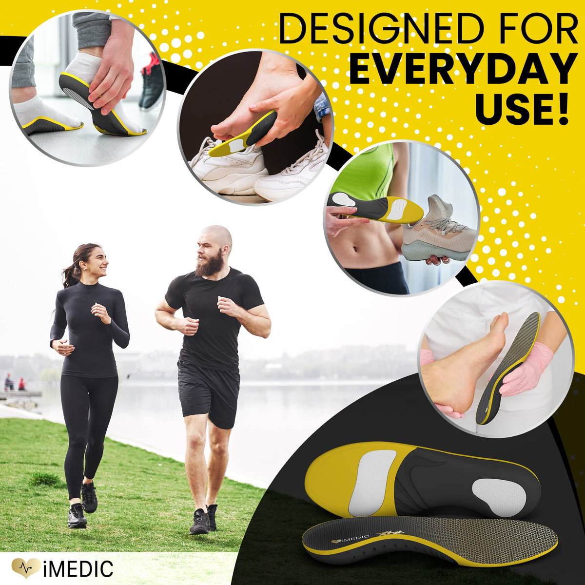 iMedic Orthotic Insoles for Plantar Fasciitis, Size L UK 9-10
