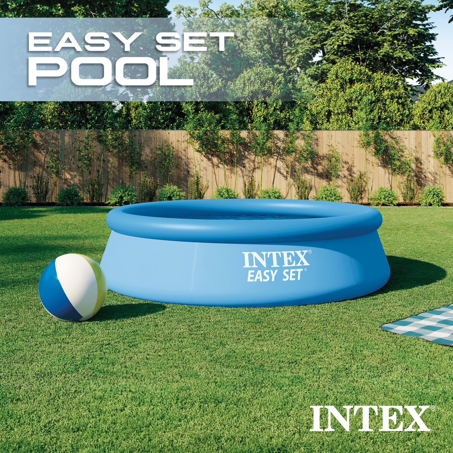 Intex 6ft x 20in Easy Set Swimming Pool #28101, Blue