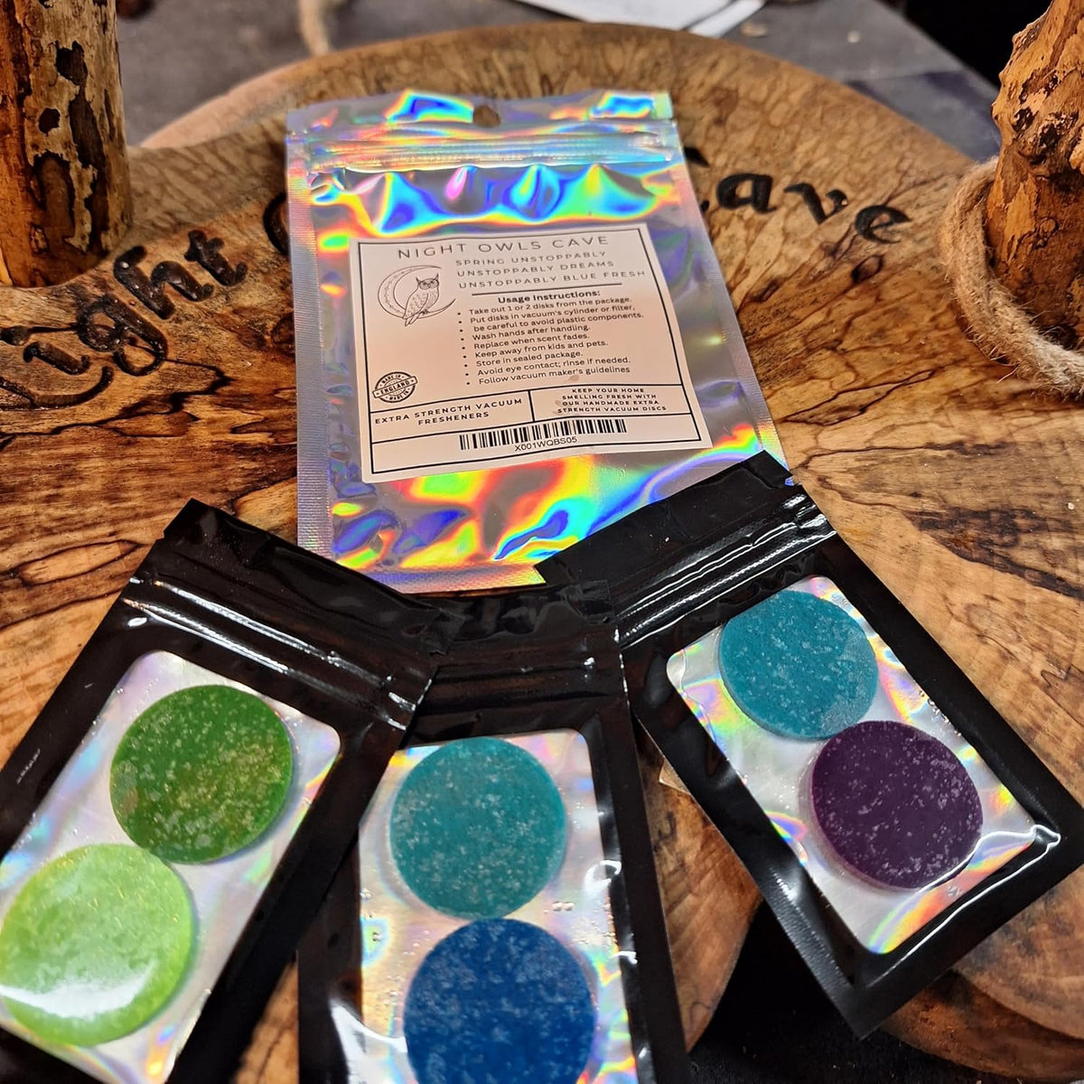 Handmade Scented Vacuum Cleaner Discs - Elevate Your Vacuum Game with Fresh, Long-Lasting Fragrances (Spring Unstoppably, Unstoppably Dreams, and Unstoppably Blue Fresh) - 3 Packets of 2 Discs Each
