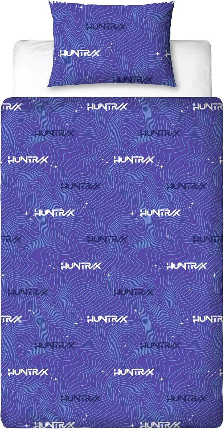 K Pop Demon Hunters Officially Licenced Single Duvet Cover Set | Huntrix Power Design | Reversible 2 Sided Bedding Including Matching Pillow Case | Perfect For Kids Bedroom | Polycotton