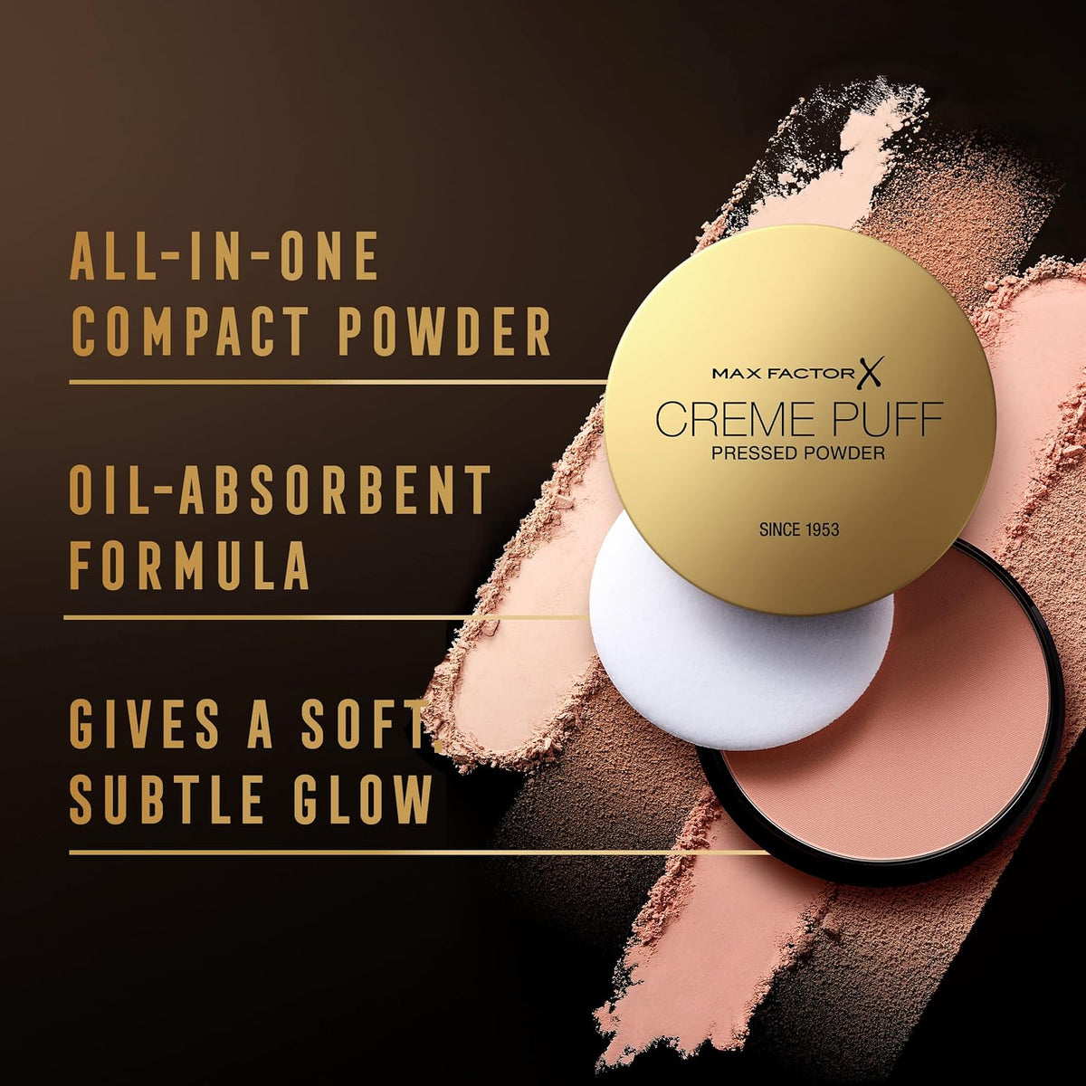 Max Factor Crème Puff Pressed Powder, 41 Medium Beige, 14g