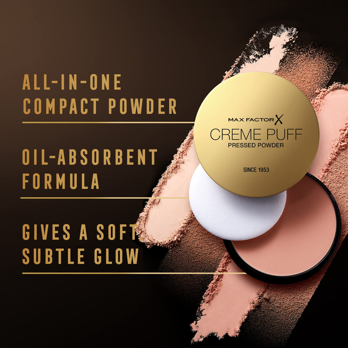 Max Factor Crème Puff Pressed Powder, 41 Medium Beige, 14g