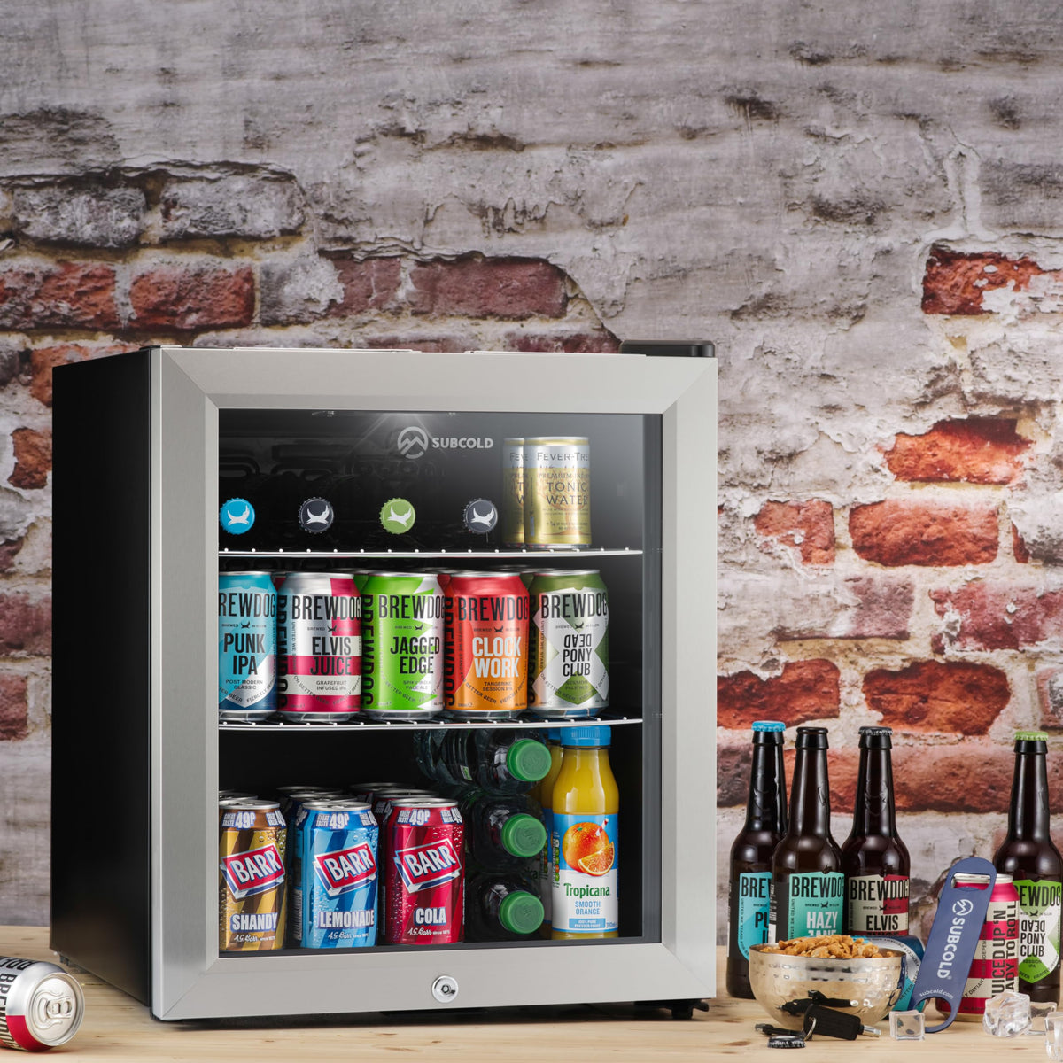 Subcold Super50 LED Beer Fridge | 55 Cans | 3-18°C | Glass Door