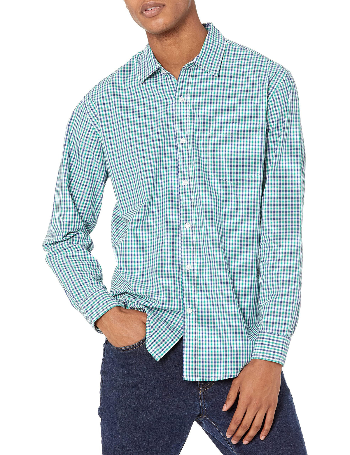 Amazon Essentials Men's Long-Sleeve Casual Poplin Shirt