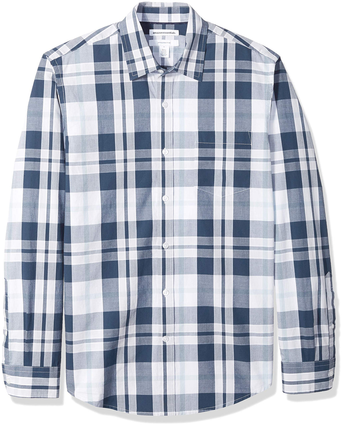 Amazon Essentials Men's Long-Sleeve Casual Poplin Shirt