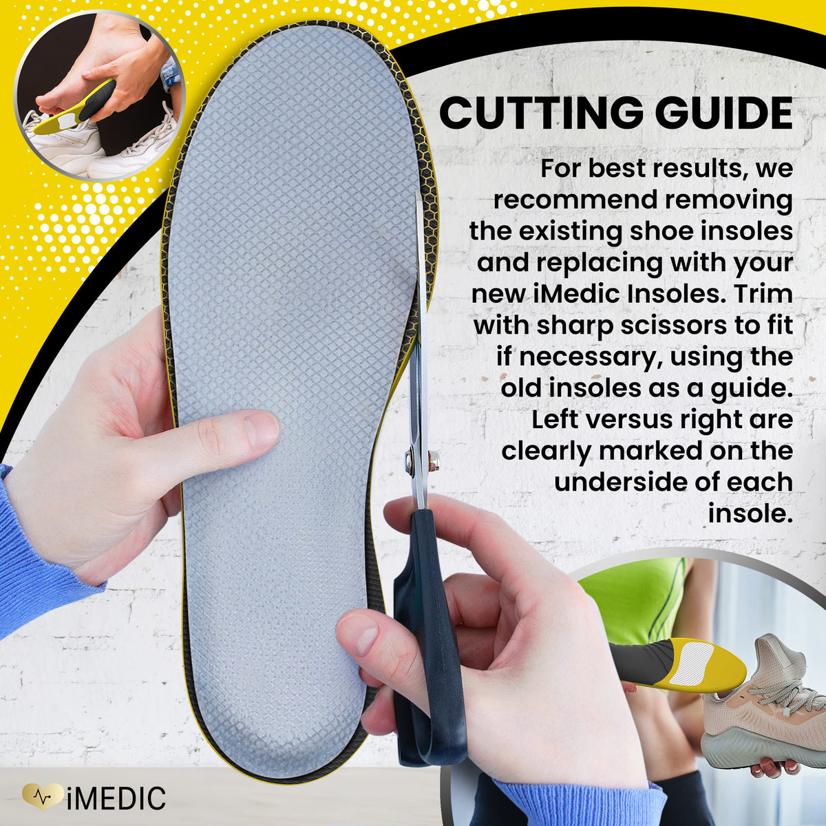 iMedic Orthotic Insoles for Plantar Fasciitis, Size L UK 9-10