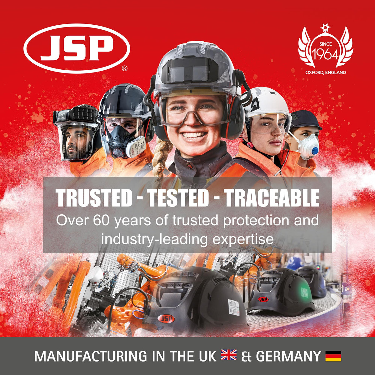 JSP FORCE 8 Half Mask Reusable Respirator with PressToCheck P3 Filters