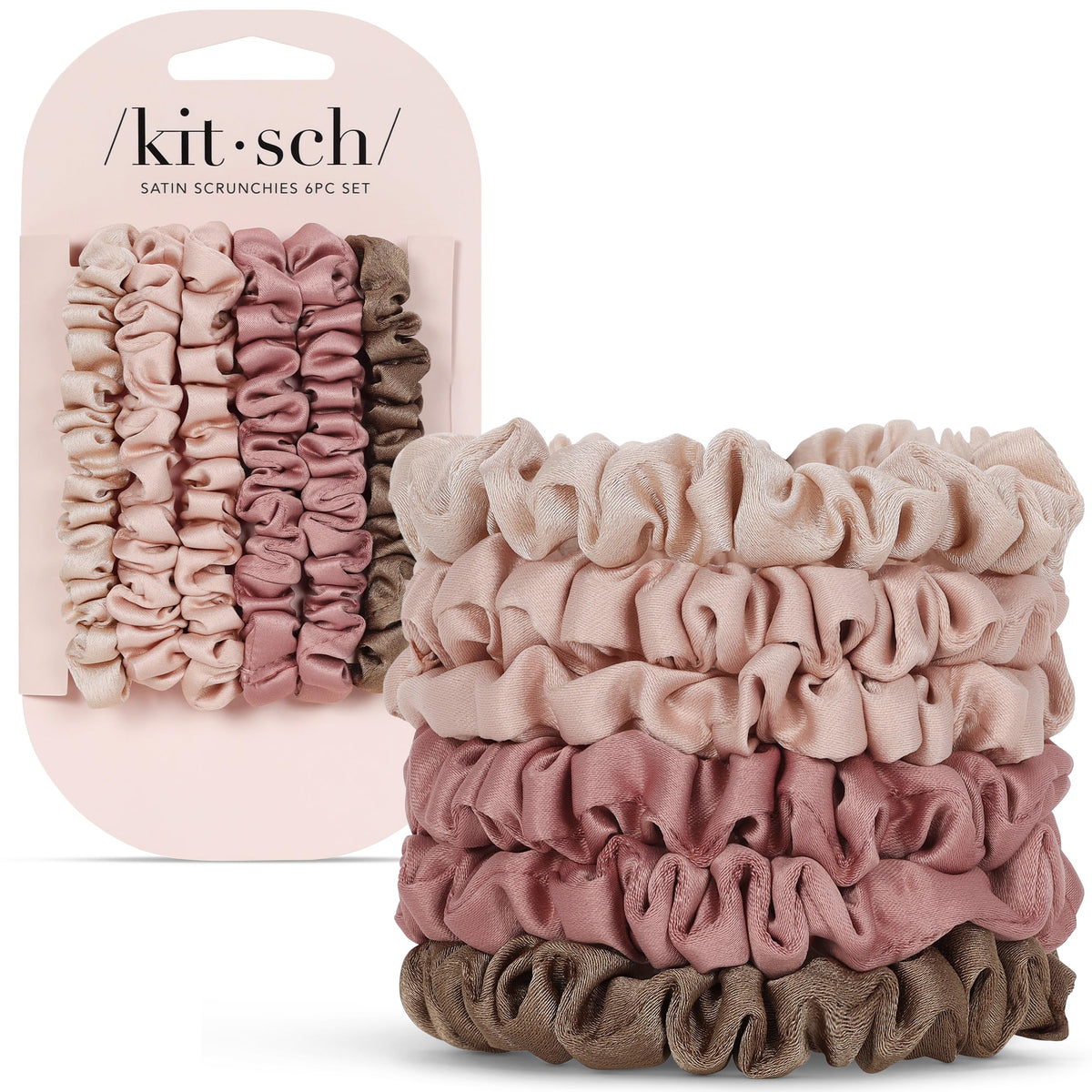 Kitsch Satin Scrunchies for Women 3pcs - Garden Bouquet