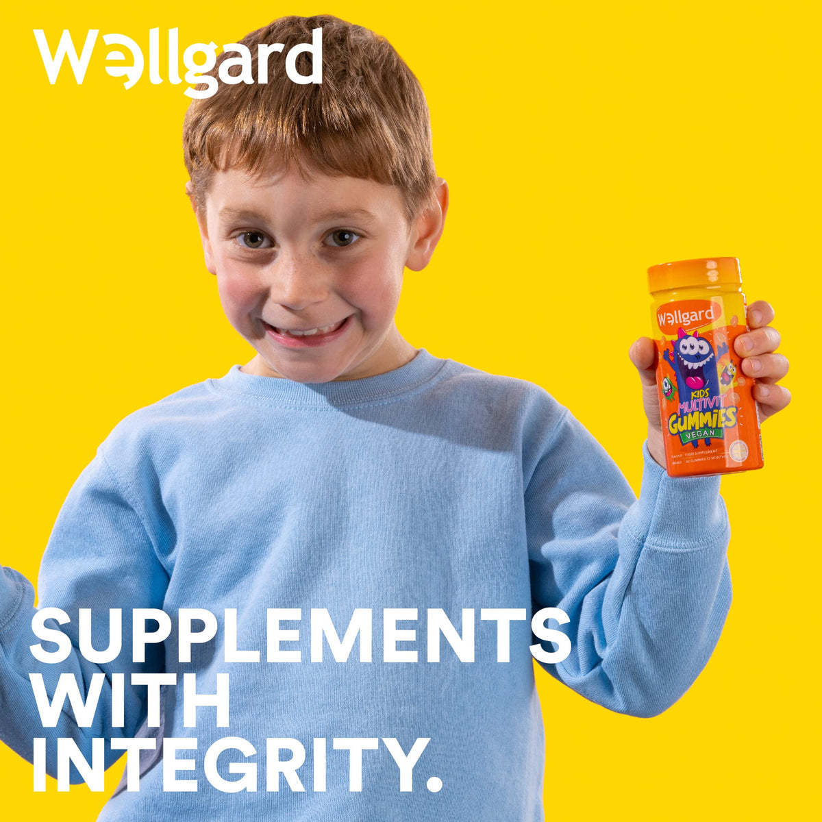 Wellgard Kids Calcium & D3 Gummies - 2 Month Supply - Vegan Chewable Calcium and Vitamin D3 Gummies, Mixed Berry Flavour