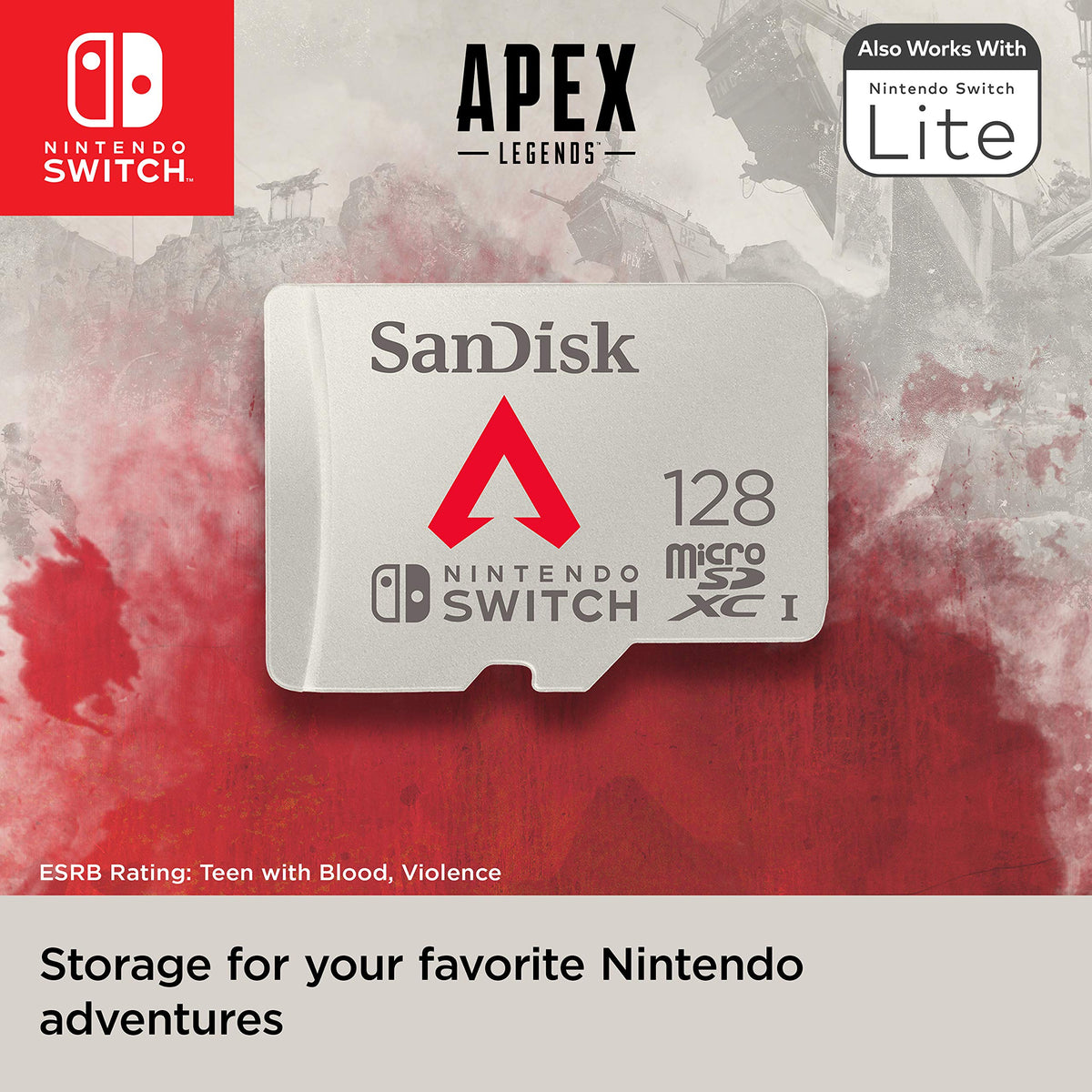 SANDISK microSD Card 128GB, Super Mario Super Mushroom Edition