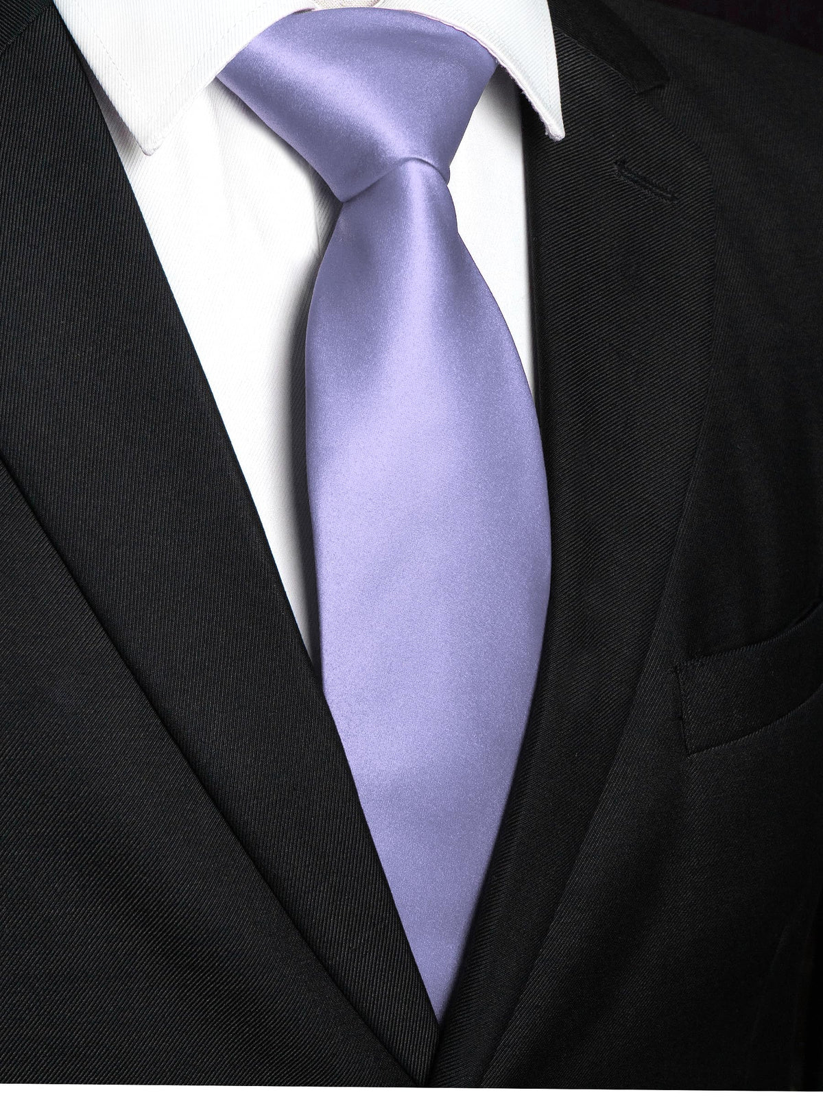 RBOCOTT Solid Color Tie Mens Necktie for Business and Wedding Party