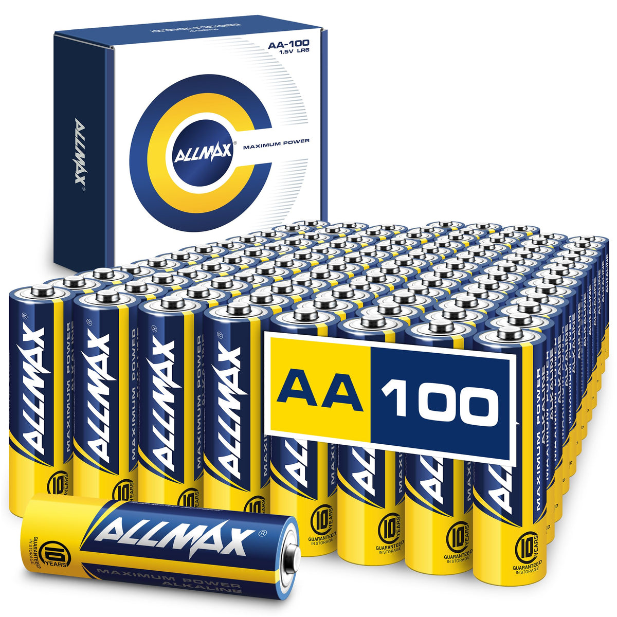 Allmax AA (LR6) Maximum Power Alkaline Batteries (24 Count) – 1.5V