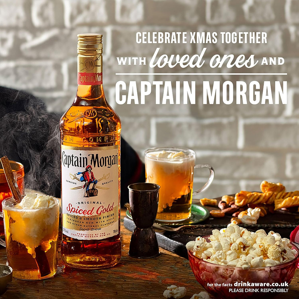 Captain Morgan Original Spiced Gold | 35% vol | 1L | Caribbean Rum Based Spirit Drink with Spice | Vanilla & Brown Sugar Flavours