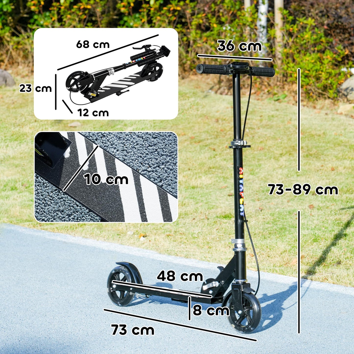 AIYAPLAY Kids Folding Scooter with LED Light-Up Wheels — Ages 3-8, Dual Brakes