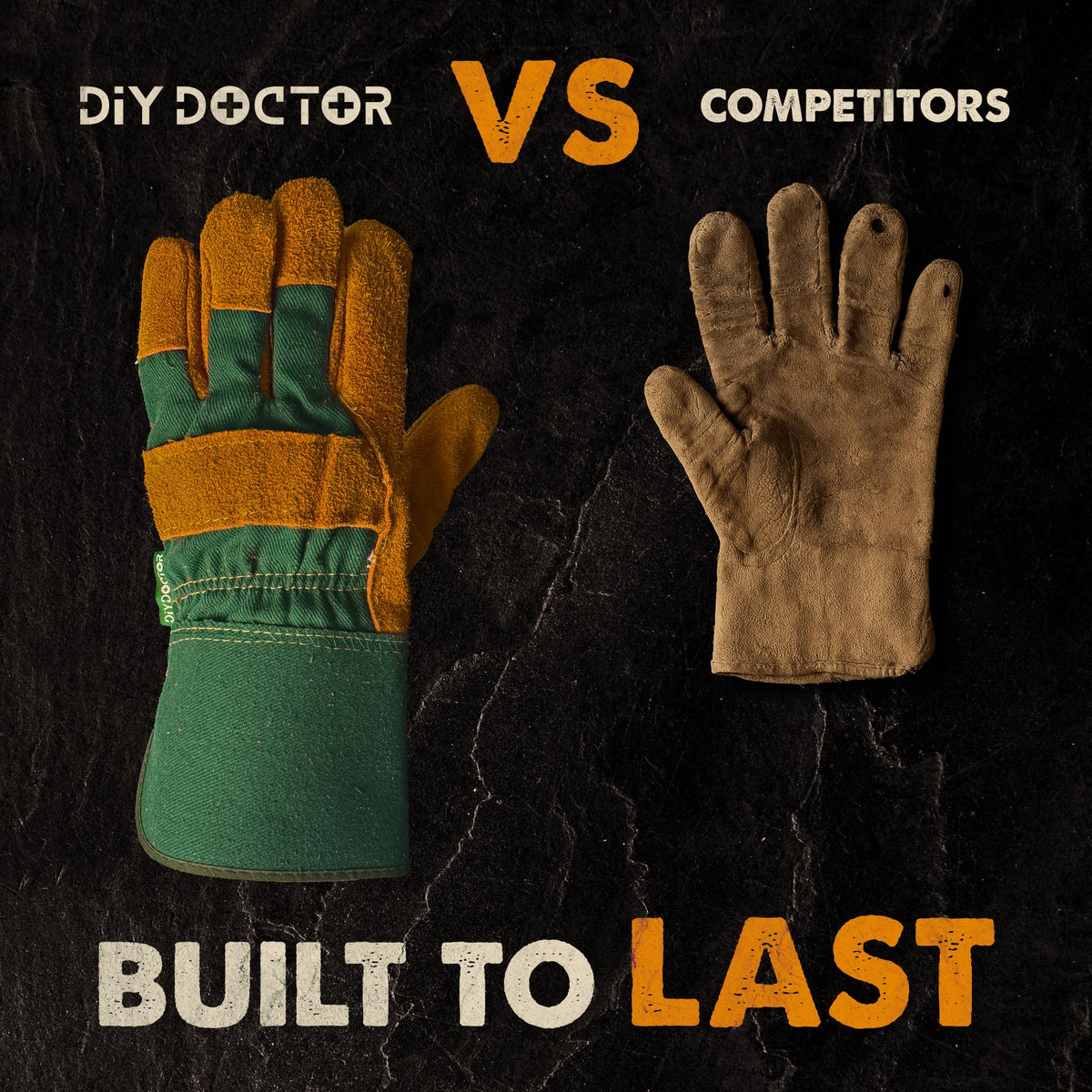 DIY Doctor Leather Gardening Gloves, Unisex Thorn Proof, 3 Pack