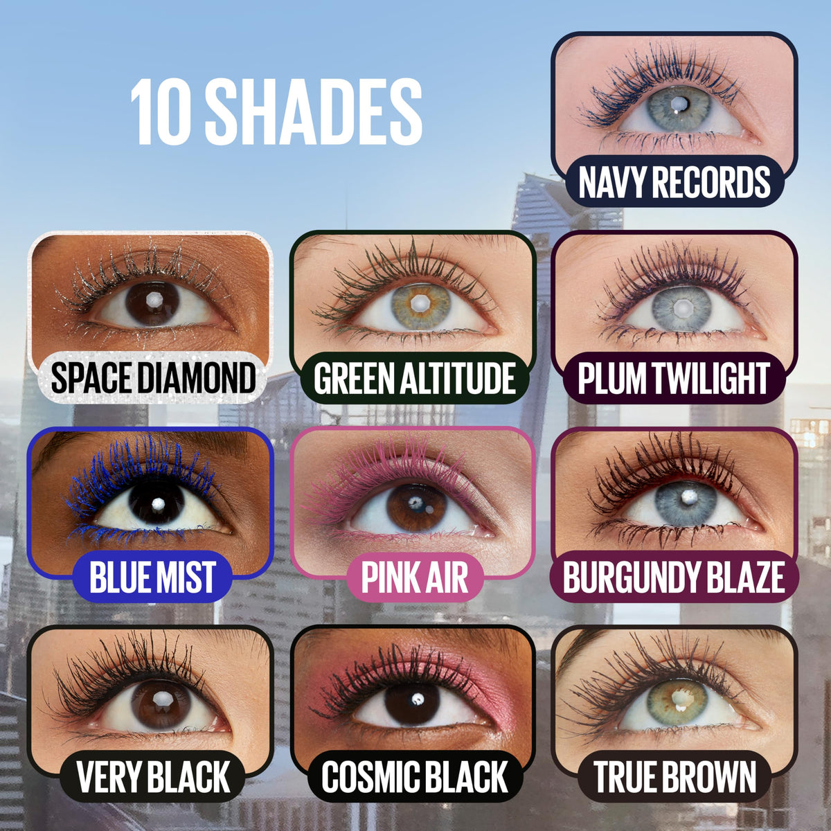 Maybelline Mascara, Lash Sensational Sky High Volumizing Thickening, Black