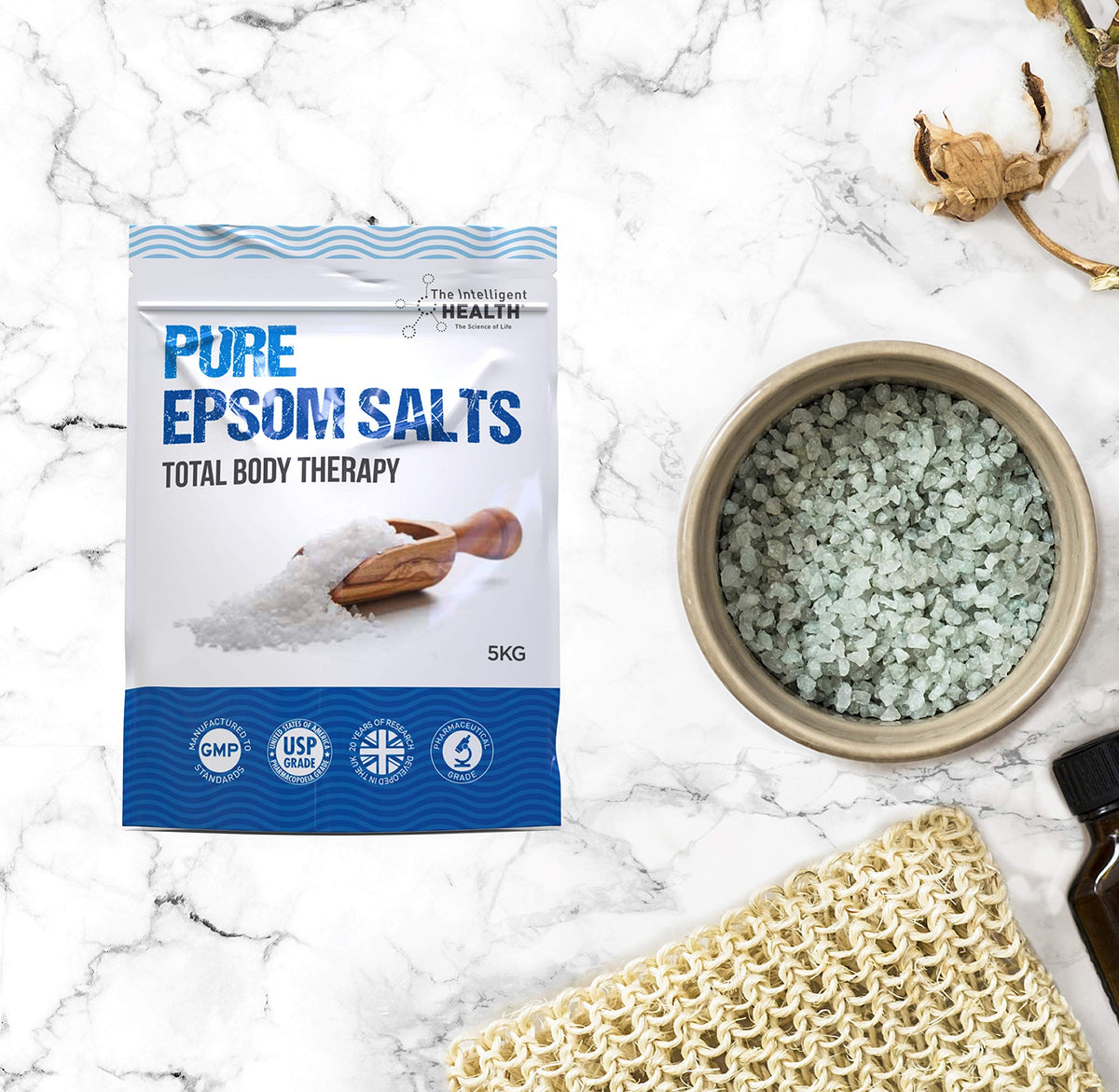 Magnesium Sulphate Bath Salts Soak, Muscle Magnesium Epsom Salts, 1kg