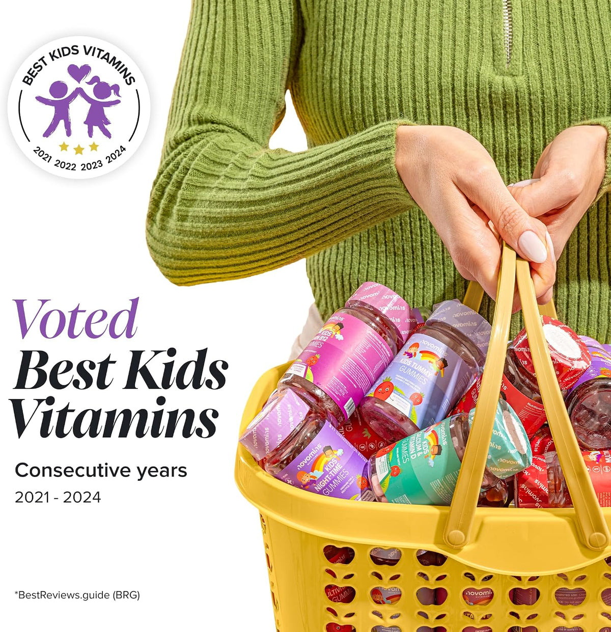 Kids Night-Time Gummies | Magnesium, L-Theanine, Vitamin B | Novomins
