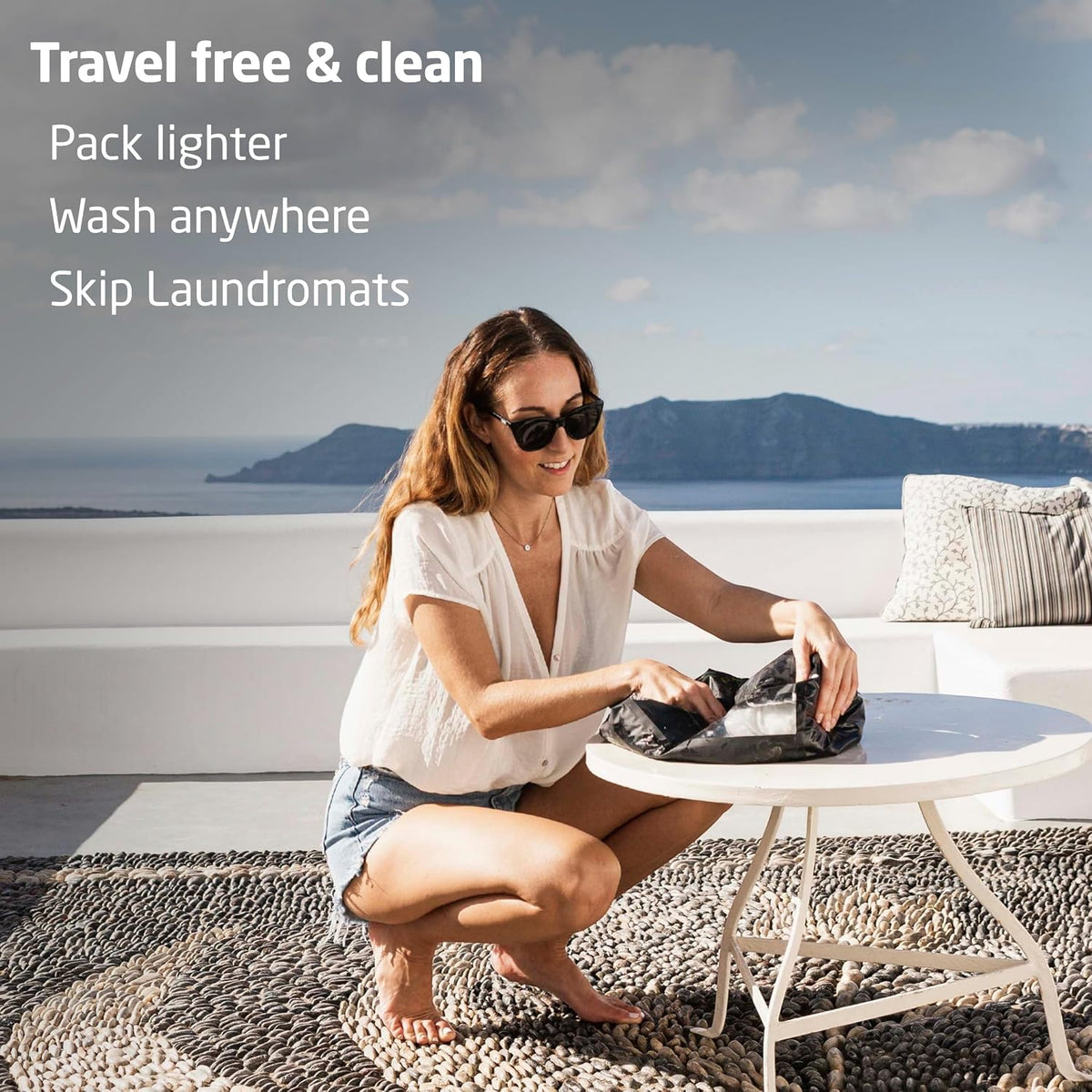 Scrubba Wash Bag - Patented Washboard-in-a-Bag™ Portable Travel Washing Machine for Camping, Backpacking, Cruises & Hotels - Pack Light, Wash Clothes Anywhere in Minutes (~140g)