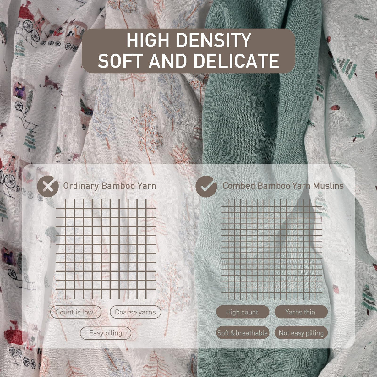 GLLQUEN BABY Muslin Squares Cloth for Baby 6pack 70cm x 70cm