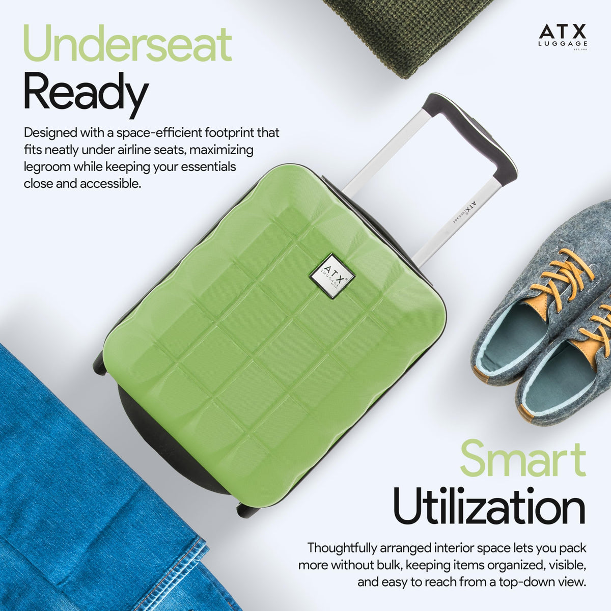 ATX 28 Inch Suitcase Large 110L – Lightweight Hard Shell Checked Luggage, 4 Wheels, TSA Lock, 30KG Capacity, Black