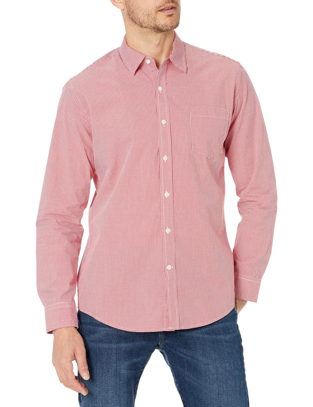 Amazon Essentials Men's Long-Sleeve Casual Poplin Shirt
