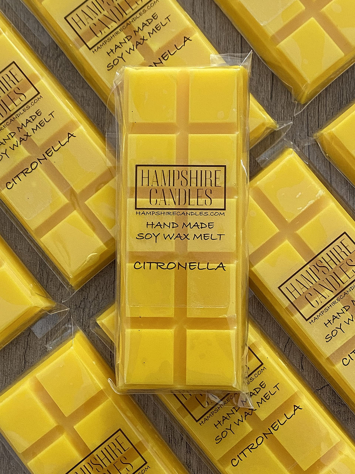 Citronella Wax Melts | Highly Scented | Soy Wax, Cruelty & Vegan Free | Handmade Snap Bar (2 Bars)