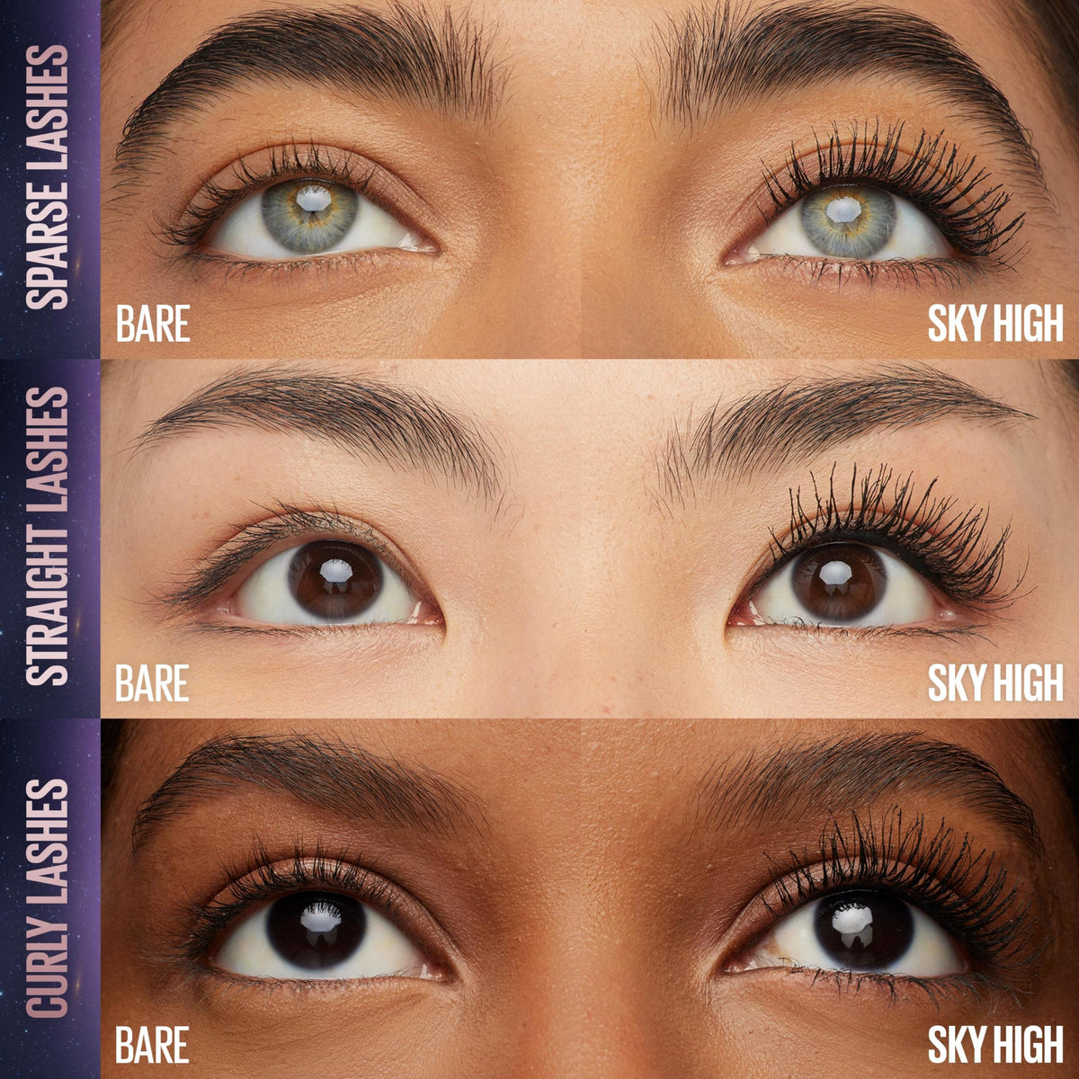 Maybelline Mascara, Lash Sensational Sky High Volumizing Thickening, Black