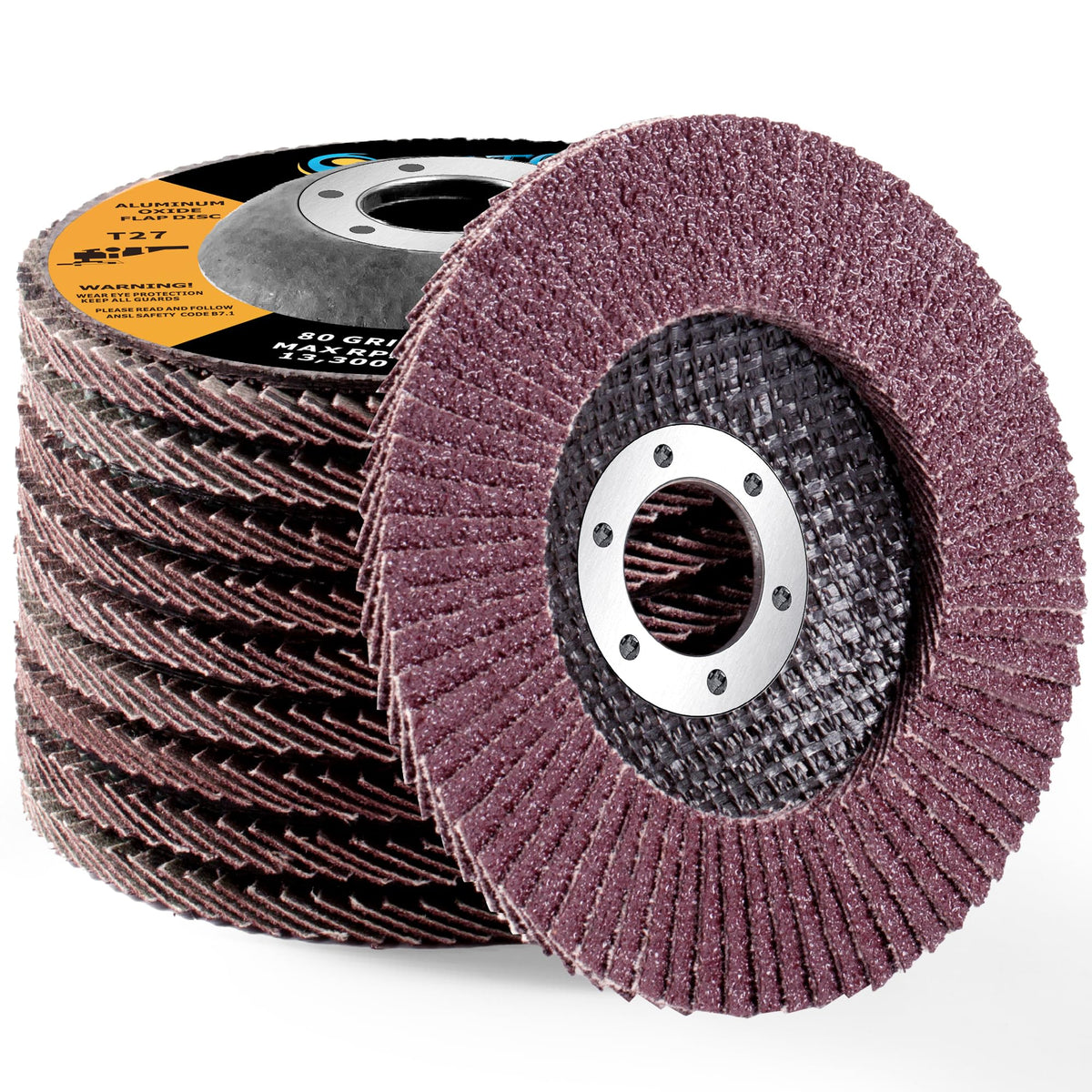 SATC Flap Discs 115mm 10 Pack Grinding Discs 120 Grit for Angle Grinder to Sanding Grinding Metal Wood