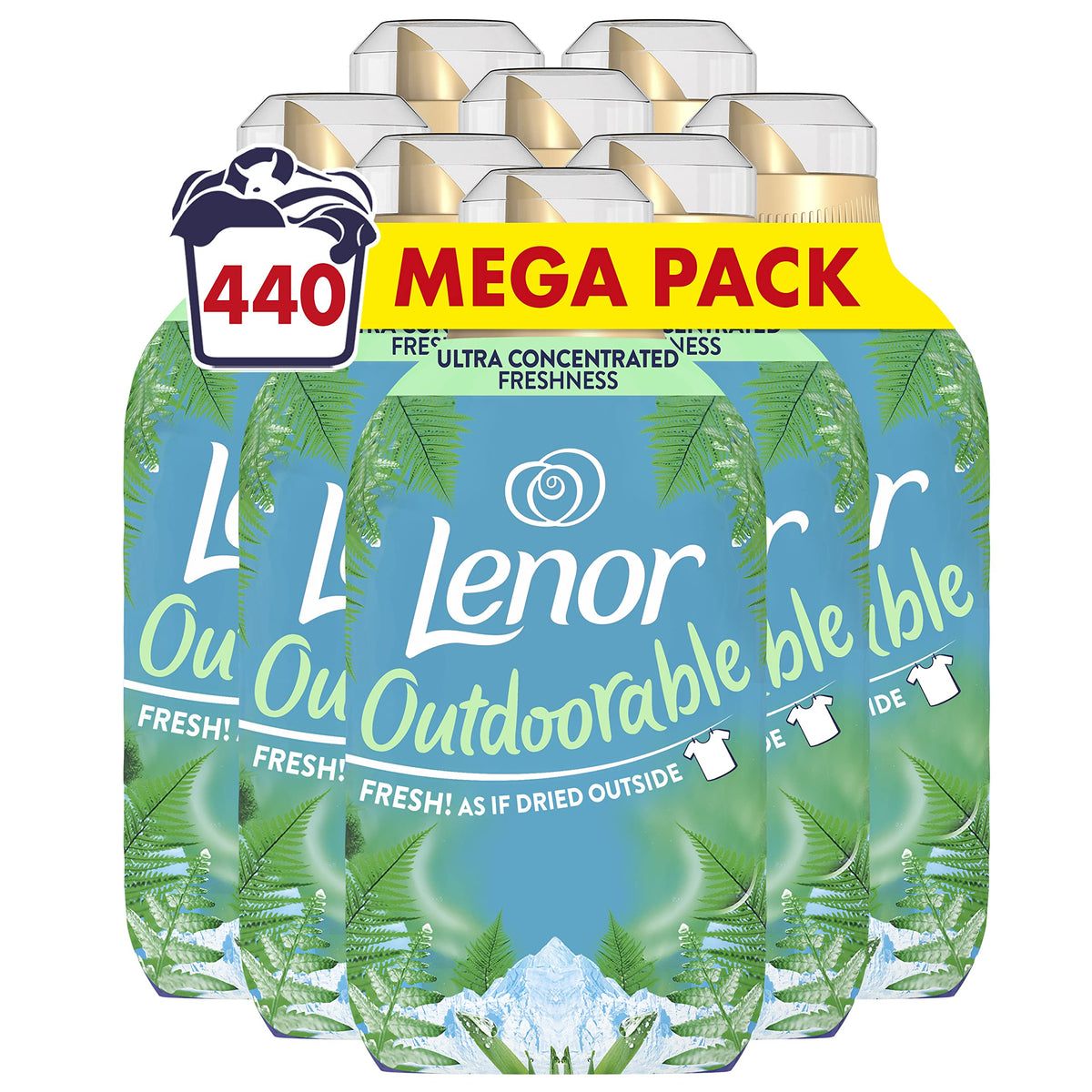 Lenor Outdoorable Fabric Conditioner 424 Washes (8x53), 8x742ml, Northern Solstice - Ultra Concentrated Freshness