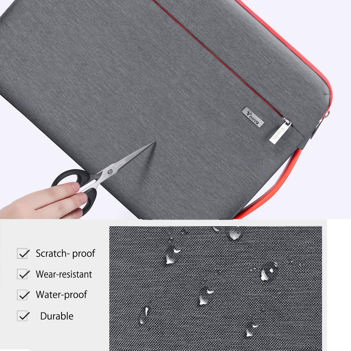 Voova 360° Protective Laptop Sleeve Case 11 11.6 12 inch, Waterproof Computer Cover Bag Compatible with Surface Pro 7 8/Laptop Go 2 3, MacBook Air 11, Chromebook, 12.5" Asus Acer Hp Tablet,Pink