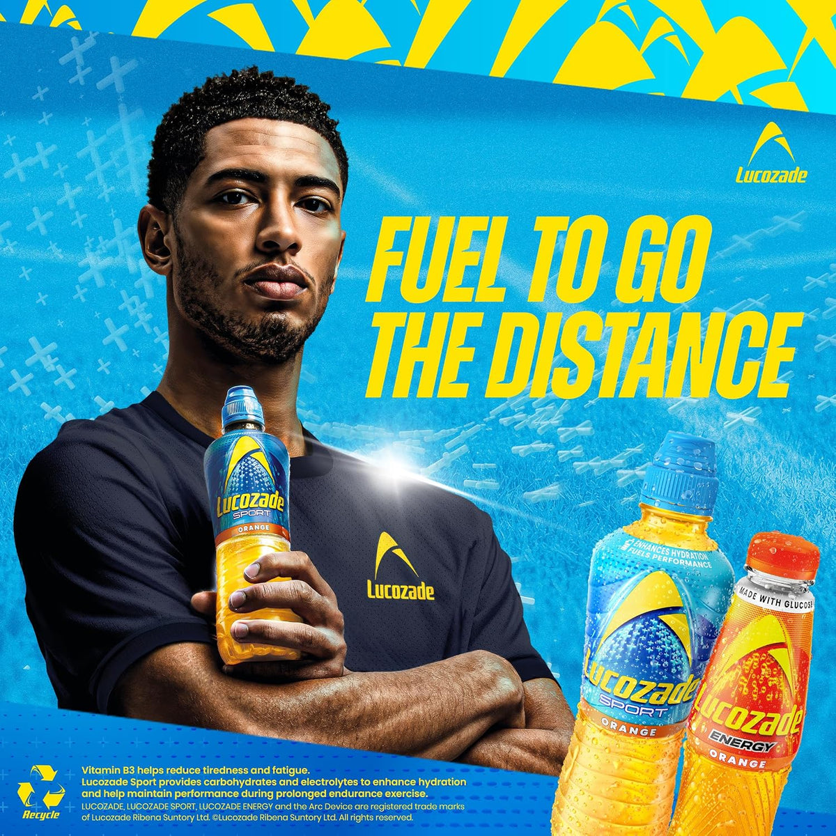 Lucozade Sport Orange Sports Drink, 4 x 500ml