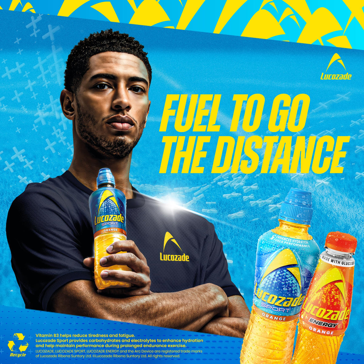 Lucozade Sport Orange Sports Drink, 4 x 500ml