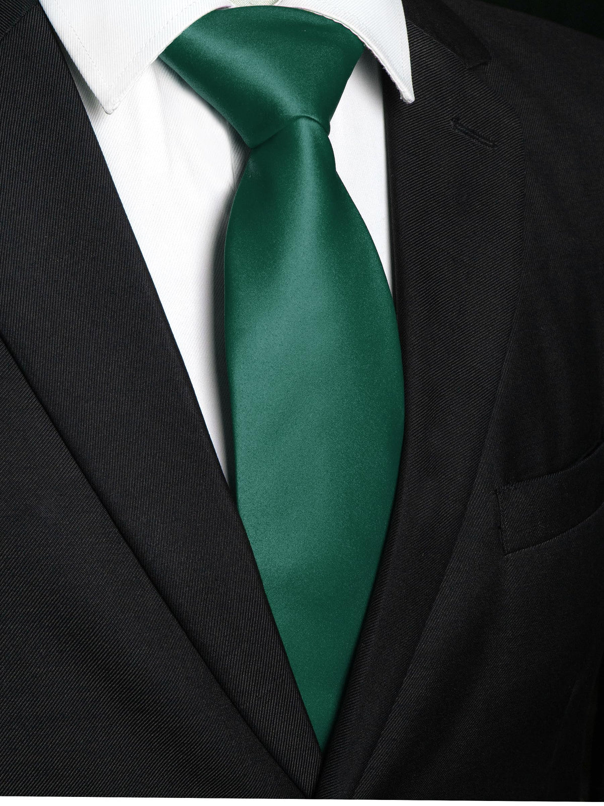 RBOCOTT Solid Color Tie Mens Necktie for Business and Wedding Party
