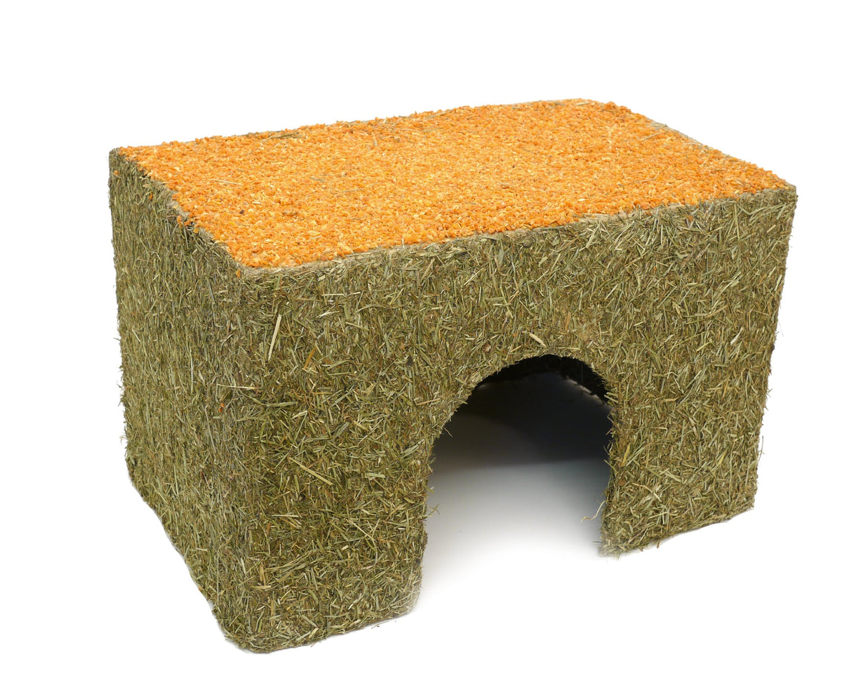 Rosewood Naturals Medium Carrot Cottage for Small Animals - Edible Toy, Hay House, Den and Hideout for Guinea Pigs, Chinchillas, Rats and Degus