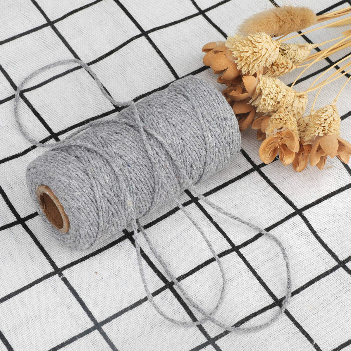 jijAcraft 4MM White Macrame Cord: 100M Cotton String Twine for Crafts