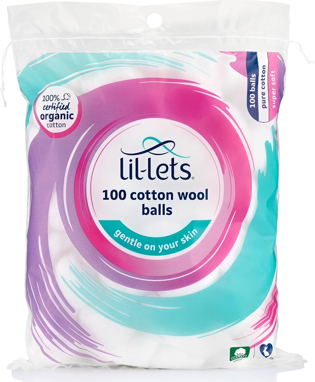 Lil-Lets 100 Cotton Wool Balls
