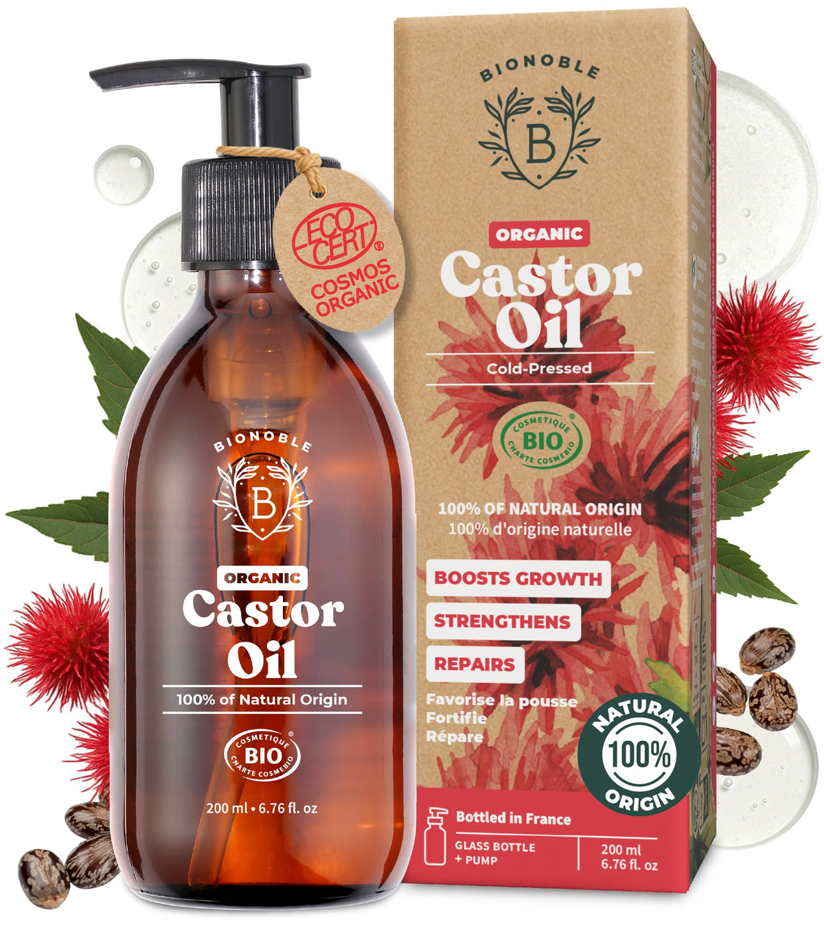 BIONOBLE Organic Rosemary Oil for Hair Growth - Hair Loss, Volume - 50ml